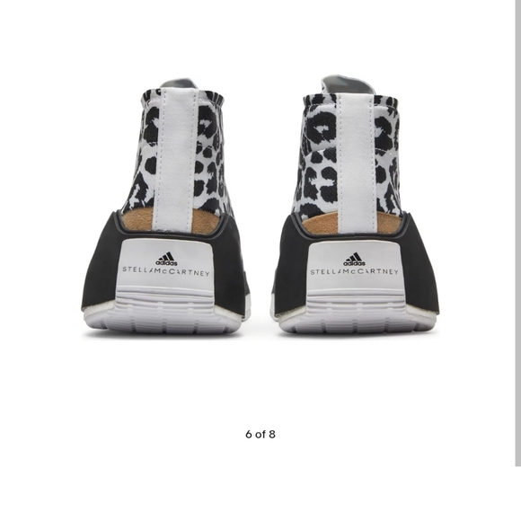 Stella McCartney x Wmns Treino Mid 'Leopard Print - White - Picture 4 of 7